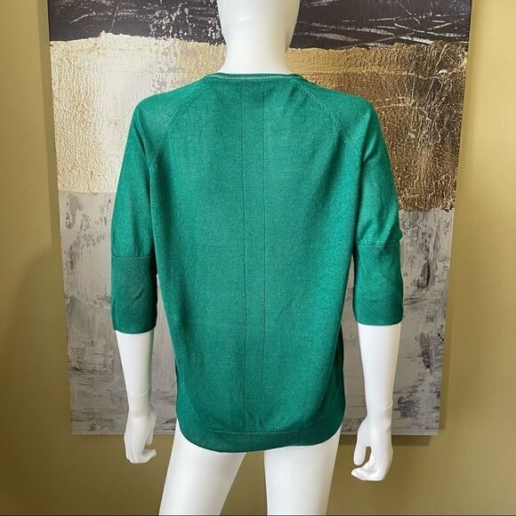 Mexx Green 1/2 Sleeve V-Neck Sweater - Picture 4 of 4
